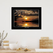 Goldener Sonnenuntergang am Foto der Natur Poster (Küche)