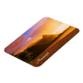 Goldener Sonnenuntergang am Strand, Hawaii Magnet (Linke Seite)