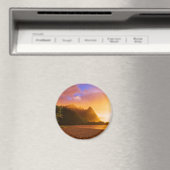 Goldener Sonnenuntergang am Strand, Hawaii Magnet (In Situ (Geschirrspüler))