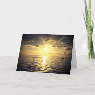 Goldener Sonnenuntergang Dankeskarte
