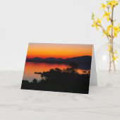 Goldener Sonnenuntergang, Gaborone Dam Botswana Karte (Gelbe Blume)