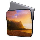 Goldener Sonnenuntergang, Hawaii Laptopschutzhülle (Vorderseite Links)
