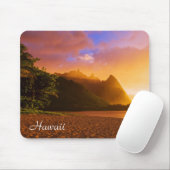 Goldener Sonnenuntergang, Hawaii Mousepad (Mit Mouse)