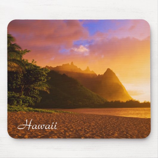 Goldener Sonnenuntergang, Hawaii Mousepad (Vorne)