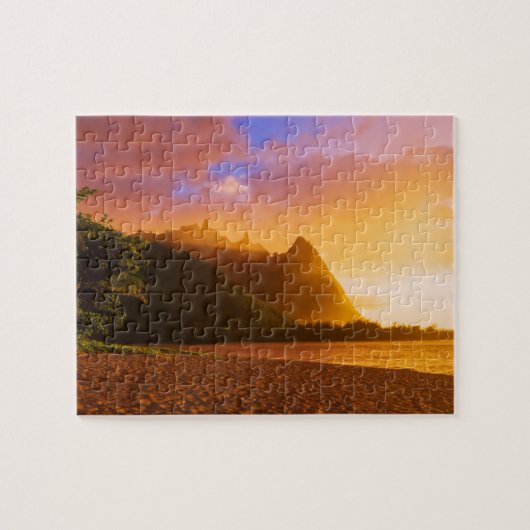 Goldener Sonnenuntergang, Hawaii Puzzle (Horizontal)