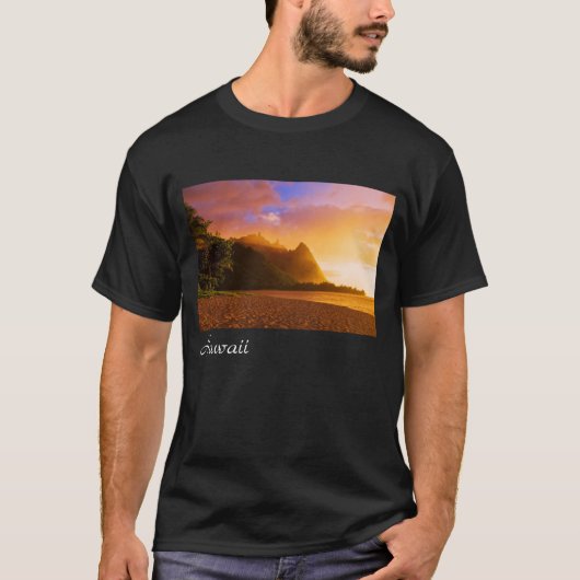 Goldener Sonnenuntergang, Hawaii T-Shirt (Vorderseite)