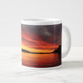 Goldener Sonnenuntergang Jumbo-Tasse (Vorderseite Rechts)