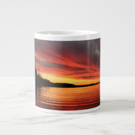 Goldener Sonnenuntergang Jumbo-Tasse