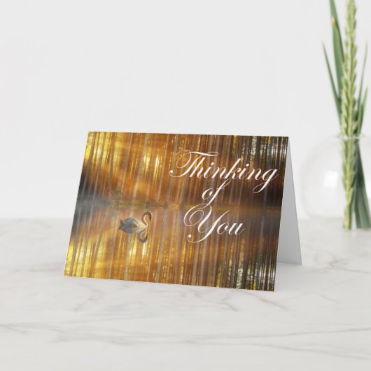 Goldener Sonnenuntergang Karte (Vorderseite)