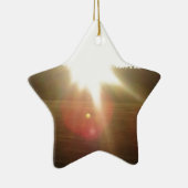 Goldener Sonnenuntergang Keramik Ornament (Rechts)