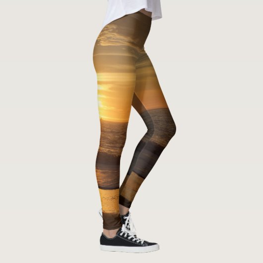 Goldener Sonnenuntergang Leggings (Rechts)