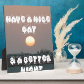 Goldener Sonnenuntergang mit schönen Tag- und Nach Fotoplatte (Seite)