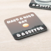 Goldener Sonnenuntergang mit schönen Tag- und Nach Untersetzer (Linke Seite)