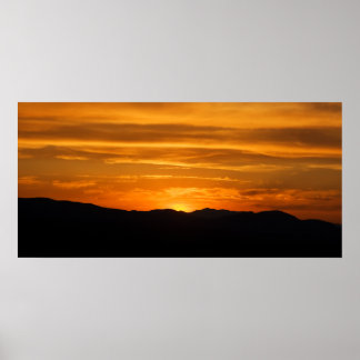 Goldener Sonnenuntergang Poster
