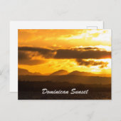 Goldener Sonnenuntergang Postkarte (Vorne/Hinten)