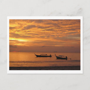 Goldener Sonnenuntergang Postkarte