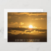 Goldener Sonnenuntergang Postkarte (Vorne/Hinten)