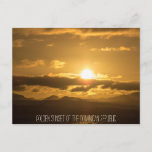 Goldener Sonnenuntergang Postkarte