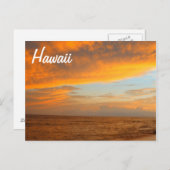 Goldener Sonnenuntergang Postkarte (Vorne/Hinten)