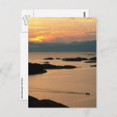 Goldener Sonnenuntergang Postkarte (Vorne/Hinten)