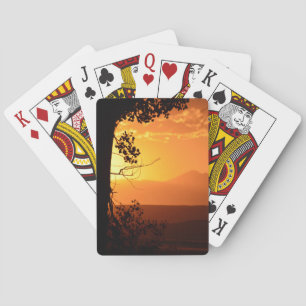 Goldener Sonnenuntergang Spielkarten