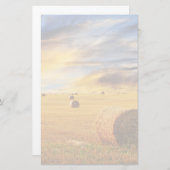 Goldener Sonnenuntergang über dem Feld Briefpapier (Vorne/Hinten)