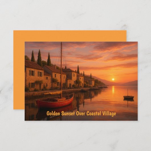 Goldener Sonnenuntergang über der Küstenstadt (Vorne/Hinten)