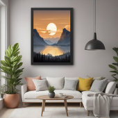 Goldener Sonnenuntergang über der majestätischen B Poster