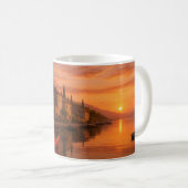 Goldener Sonnenuntergang über Küstendorf Kaffeetasse (VorderseiteRechts)