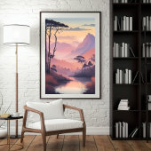 Goldener Sonnenuntergang über Serenalleen Poster