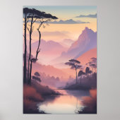 Goldener Sonnenuntergang über Serenalleen Poster (Vorne)