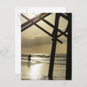 Goldener Spaziergang Postkarte (Vorne/Hinten)