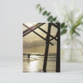 Goldener Spaziergang Postkarte (Stehend Vorderseite)