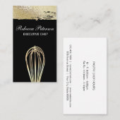 Goldener Spieß und goldener Boden gebürstet Visitenkarte (Vorne/Hinten)