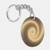 Goldener Spiraltextur Schlüsselanhänger (Vorderseite links)