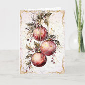 Goldener Splendor zu Weihnachten Karte (Vorderseite)