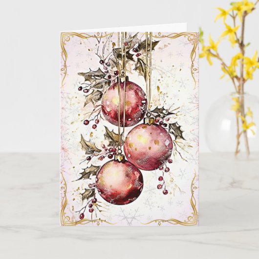 Goldener Splendor zu Weihnachten Karte (Gelbe Blume)