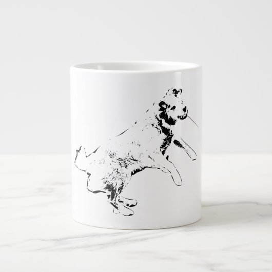Goldener Sprung in Herbstschatten Jumbo-Tasse (Vorderseite)