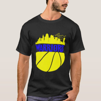 Goldener Staat Distresser Basketball-Team Fankrieg T-Shirt