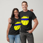 Goldener Staat Distresser Basketball-Team Fankrieg T-Shirt (Unisex)
