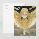Goldener Stadtgel Postkarte (Vorne/Hinten)