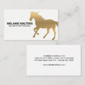 Goldener Stallion läuft Visitenkarte (Vorne/Hinten)