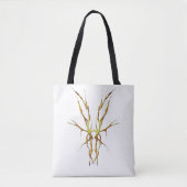 Goldener Stammeshirsch-Schädel-Jagd-Design Tasche (Vorderseite)