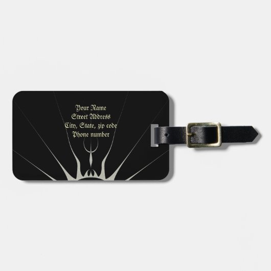 Goldener Star Gepäckanhänger (Vorderseite horizontal)