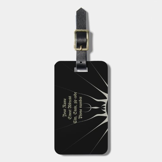 Goldener Star Gepäckanhänger (Vorderseite vertikal)