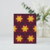 Goldener Star Postkarte (Stehend Vorderseite)