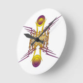 Goldener Star Runde Wanduhr (Winkel)