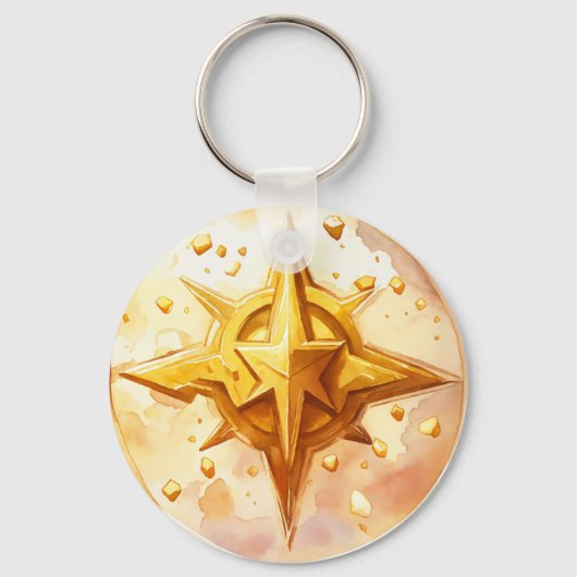 Goldener Star Schlüsselanhänger (Vorderseite)