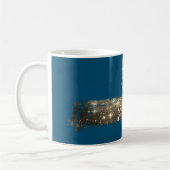 Goldener Stardust Pinselstrich, Monogramm/Name, Bl Kaffeetasse (Links)