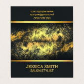 goldener Staubhintergrund Visitenkarten (Außenseite Aufgefaltet)